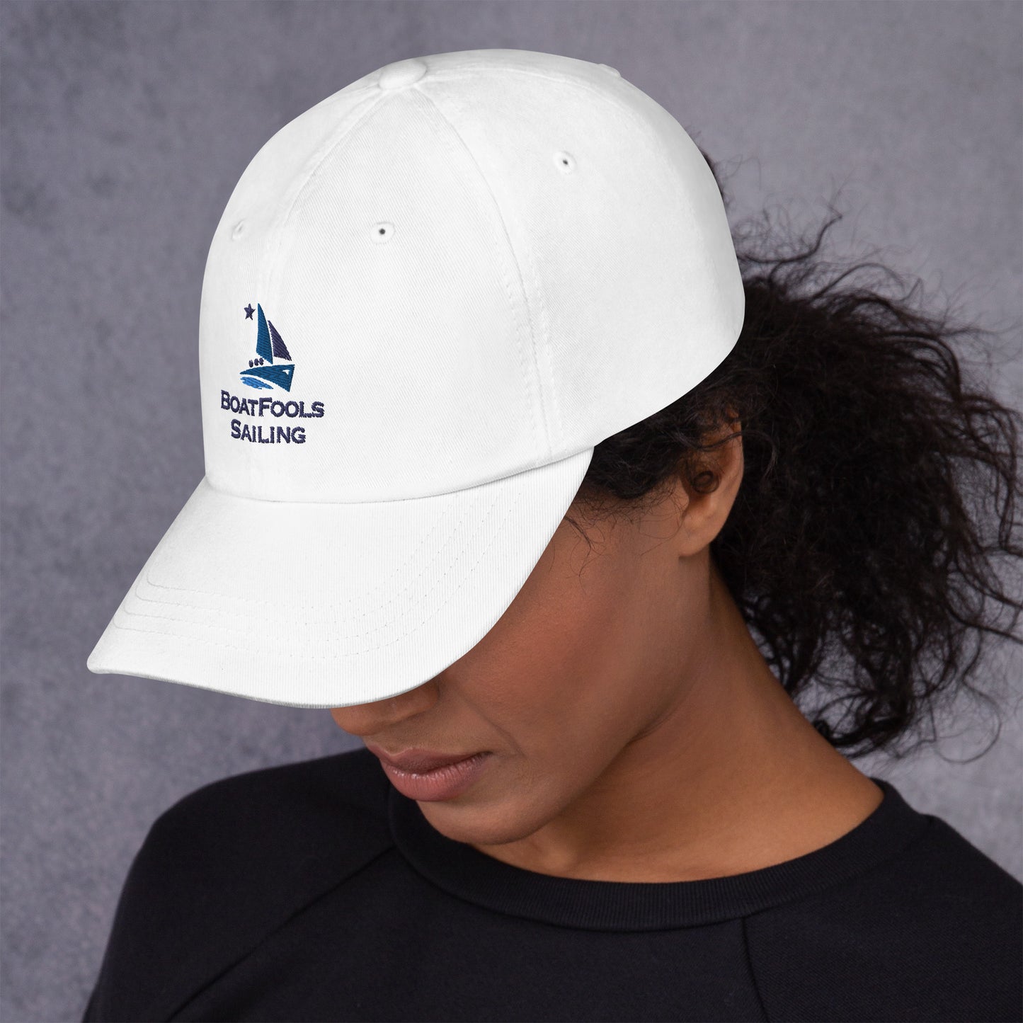 BoatFools Sailing White Hat